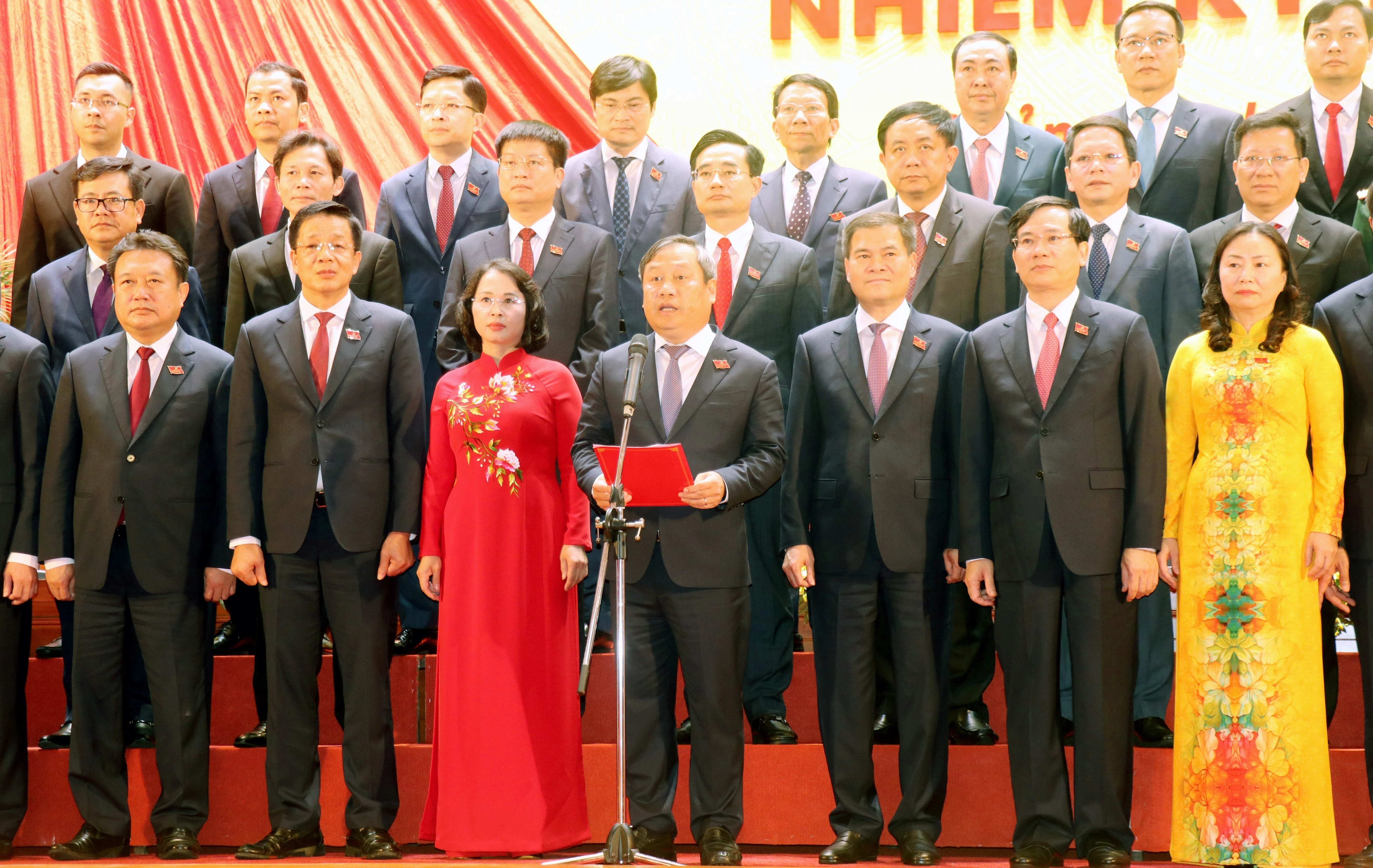 武大胜同志发表讲话。图自越通社