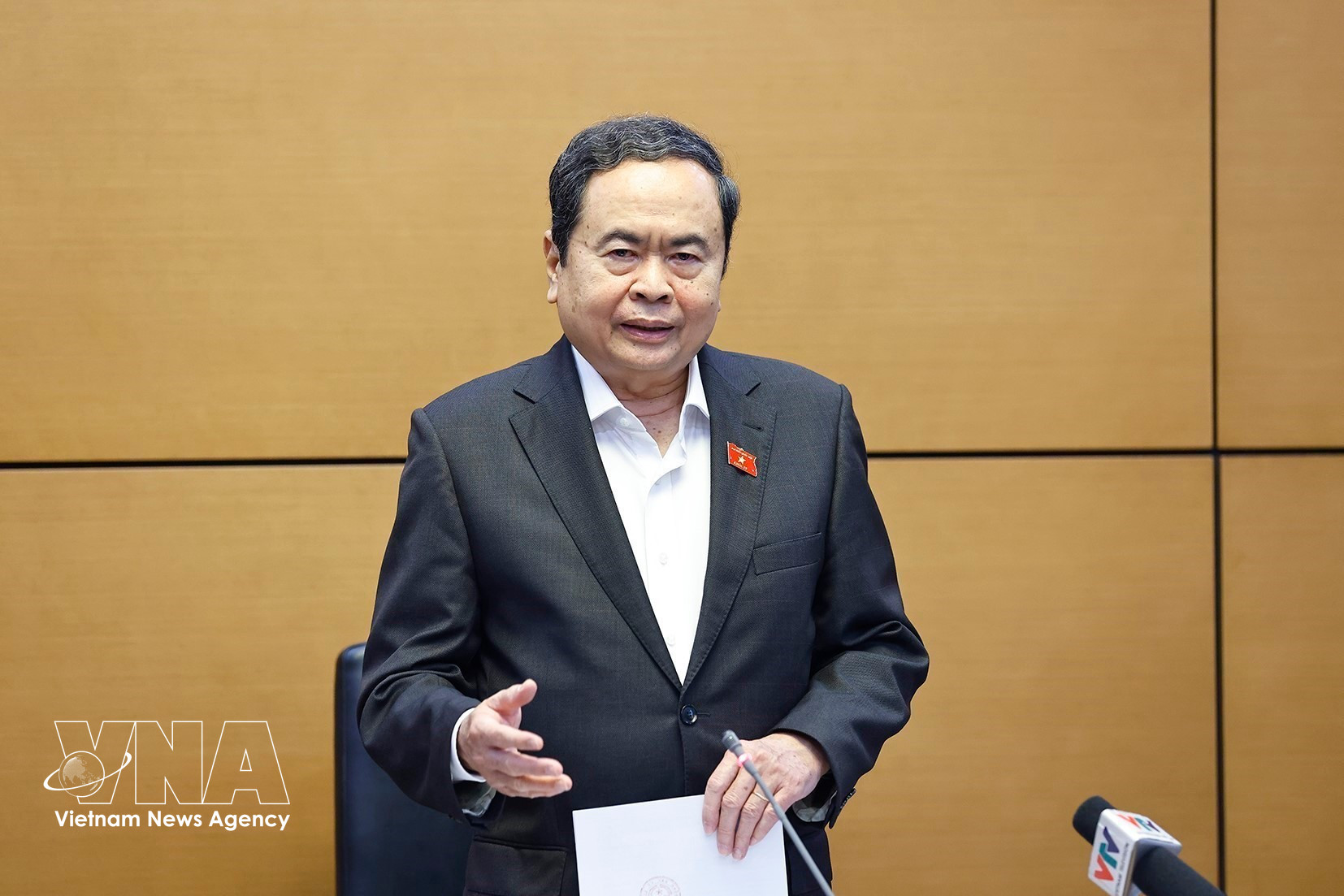 越南国会主席陈青敏主持会议 检查选举日筹备工作 图自越通社