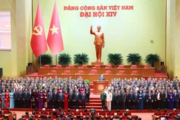 越共十四届中央委员会亮相 图自越通社