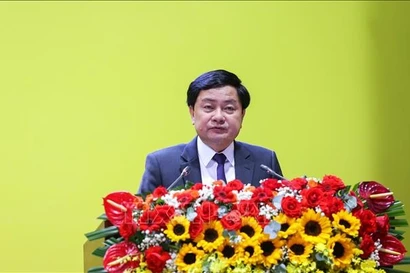 西宁省省委书记阮文决在大会开幕式上发表讲话。图自越通社