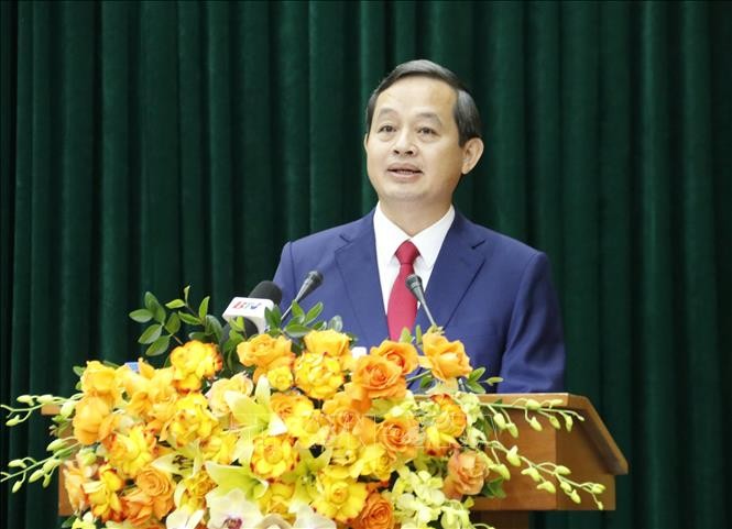 前太原省人民委员会主席范黄山任北宁省省委副书记。图自越通社