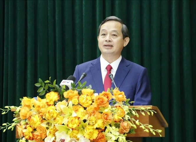 前太原省人民委员会主席范黄山任北宁省省委副书记。图自越通社