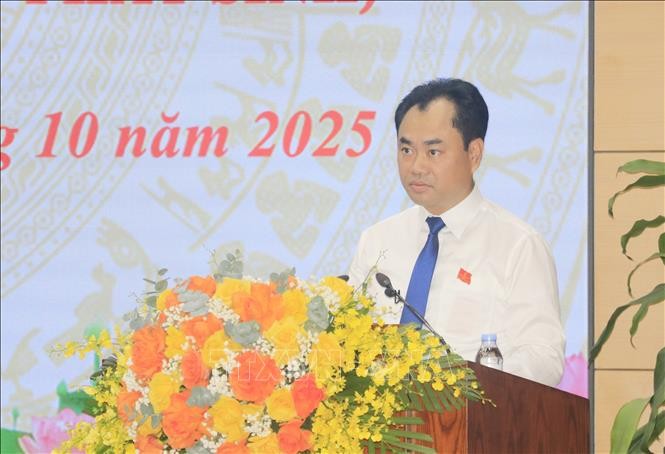 老街省委书记郑越雄兼任省人民议会主席。图自越通社