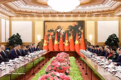 越共中央总书记、国家主席苏林与中共中央总书记、国家主席习近平举行会谈