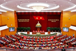 越共第十三届中央委员会第十三次会议闭幕。图自越通社