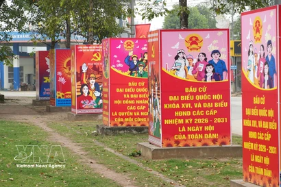 越南全国近7900万选民兴高采烈迎来民族的盛大节日