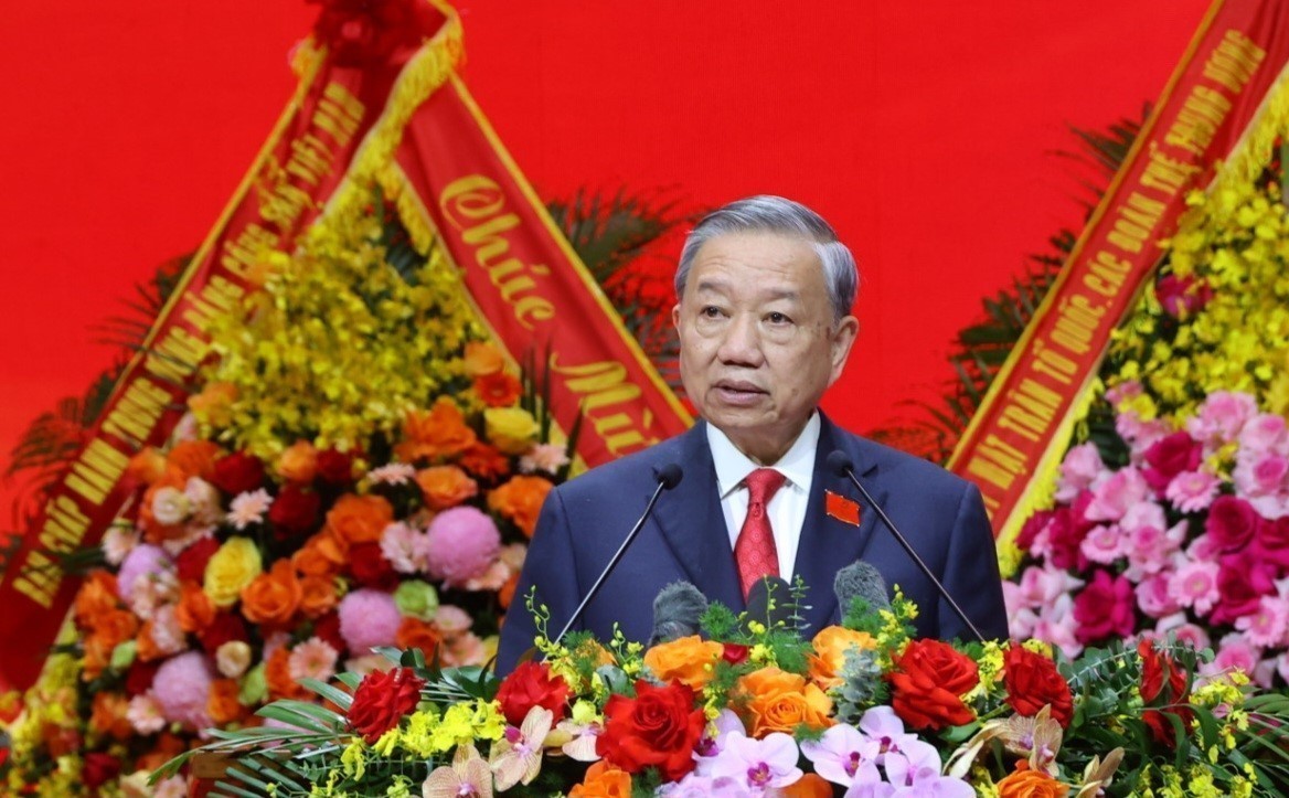 越共中央总书记苏林在会上发表指导性讲话。图自越通社