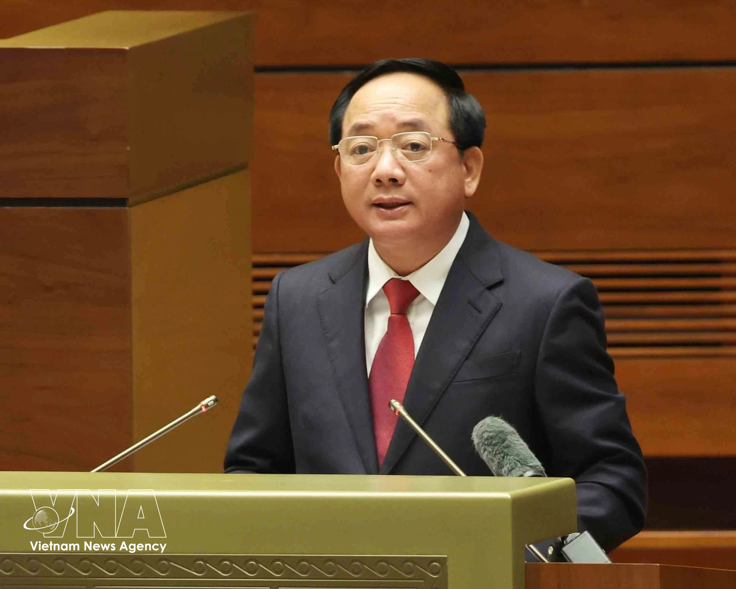 越共中央政治局委员、中央书记处书记、中央宣教与民运部部长郑文决。图自越通社