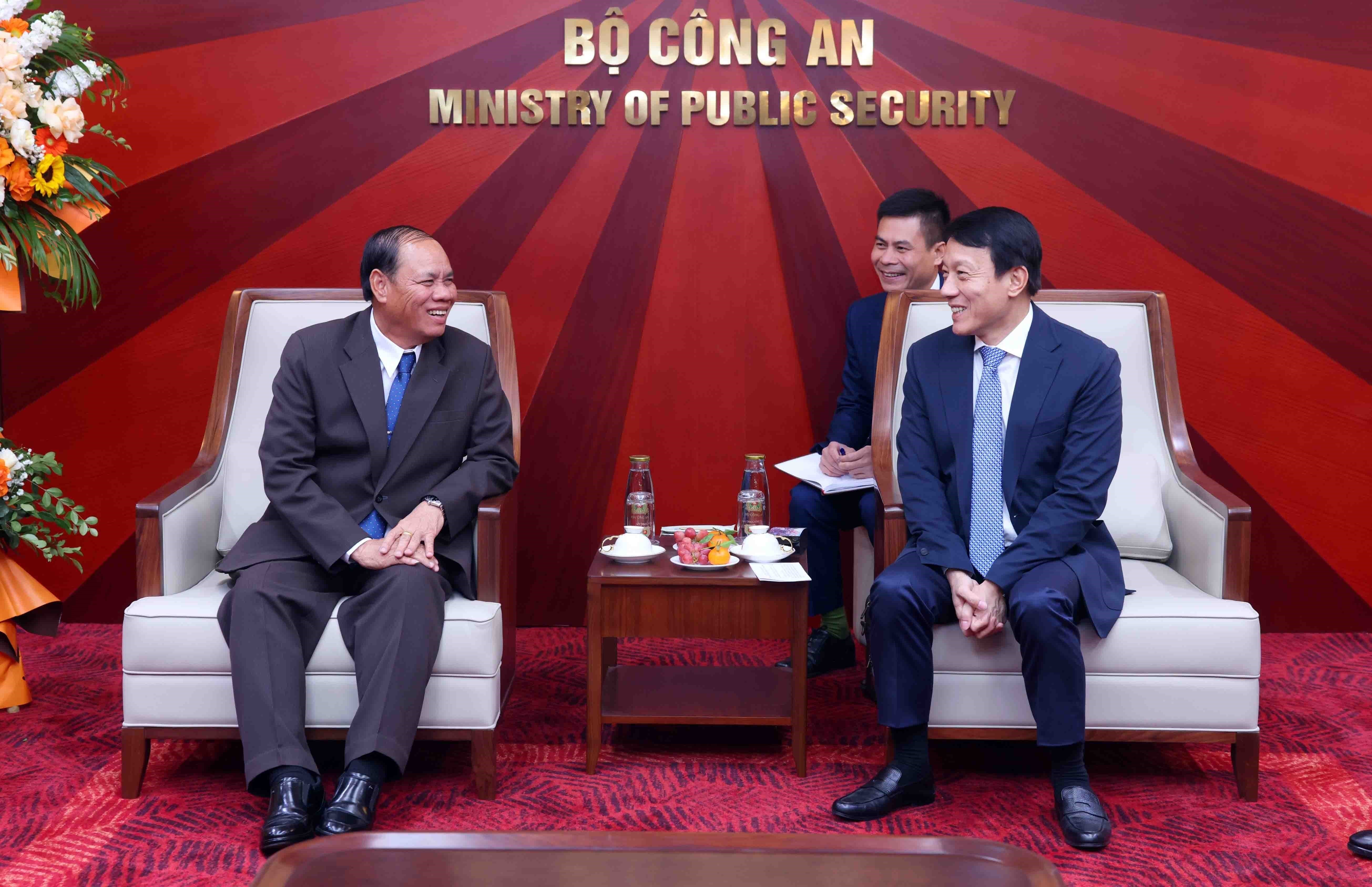 会见现场。图自越通社