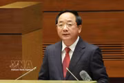 越共中央政治局委员、中央书记处书记、中央宣教与民运部部长郑文决。图自越通社