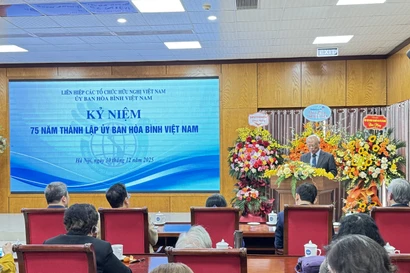 越南和平委员会成立75周年（1950~2025年）纪念典礼。图自越通社