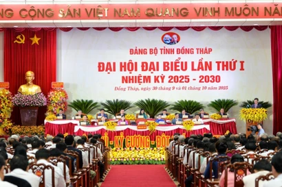 越南共产党同塔省第一次代表大会（2025-2030年任期）隆重开幕。图自越通社