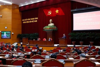 越共中央总书记苏林表扬越共十四大筹备各小组