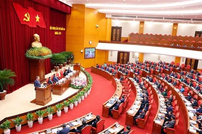 越共十三届十二中全会开幕。图自越通社