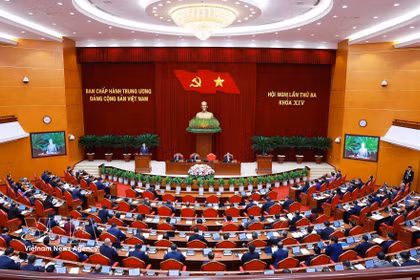 越共中央十四届三中全会22日进入第三个工作日 图自越通社