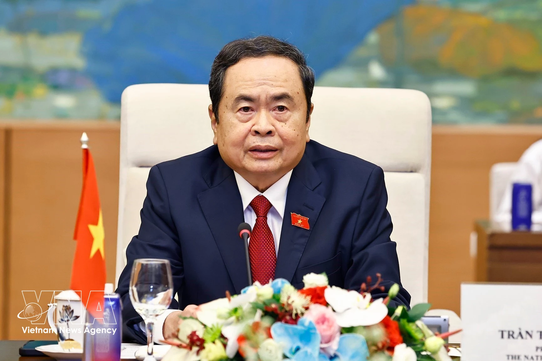 越南国会主席陈青敏。图自越通社