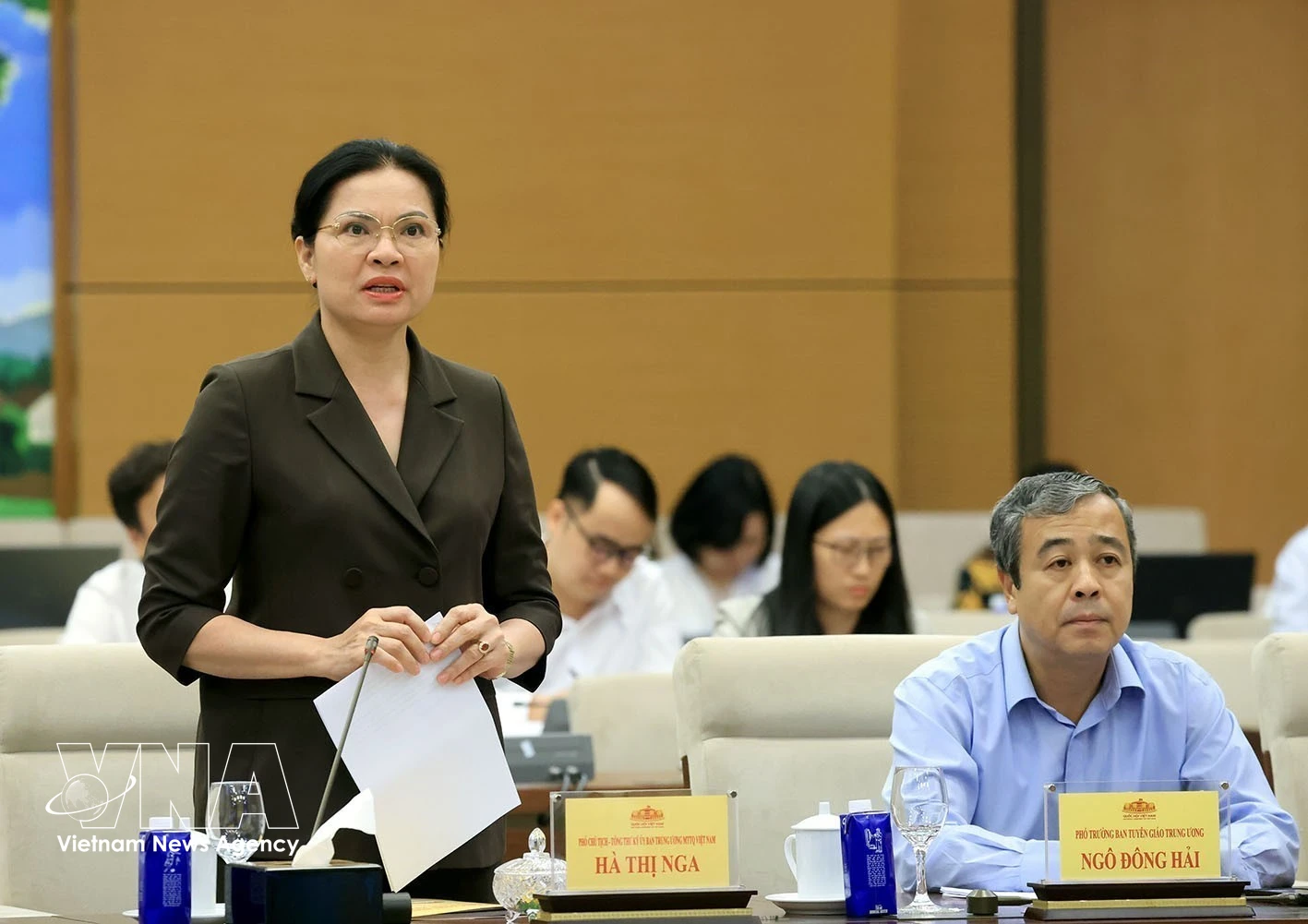 越南祖国阵线中央委员会副主席兼秘书长何氏娥。图自越通社