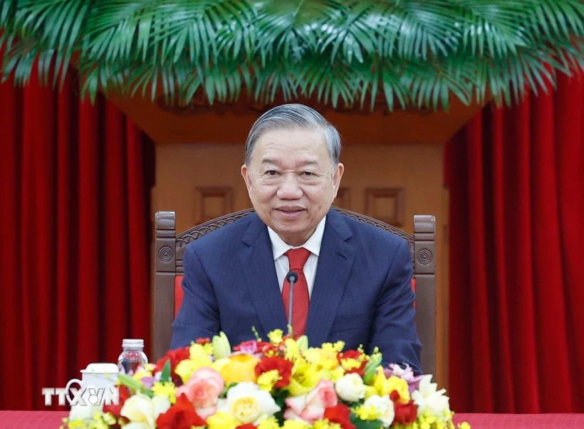 越共中央总书记苏林。图自越通社