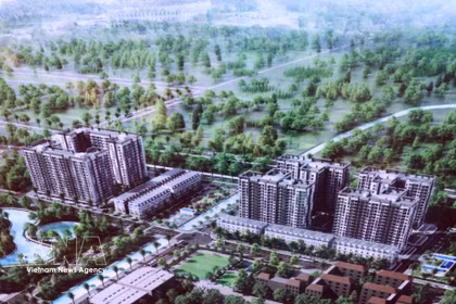 兴安省保障性住房项目的整体效果图。图自越通社