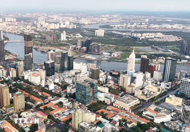 拟投建胡志明市国际金融中心的胡志明市中心和守添半岛地区。图自越通社