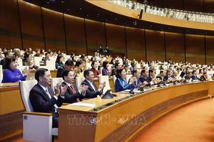 第十五届国会第十次会议现场。图自越通社
