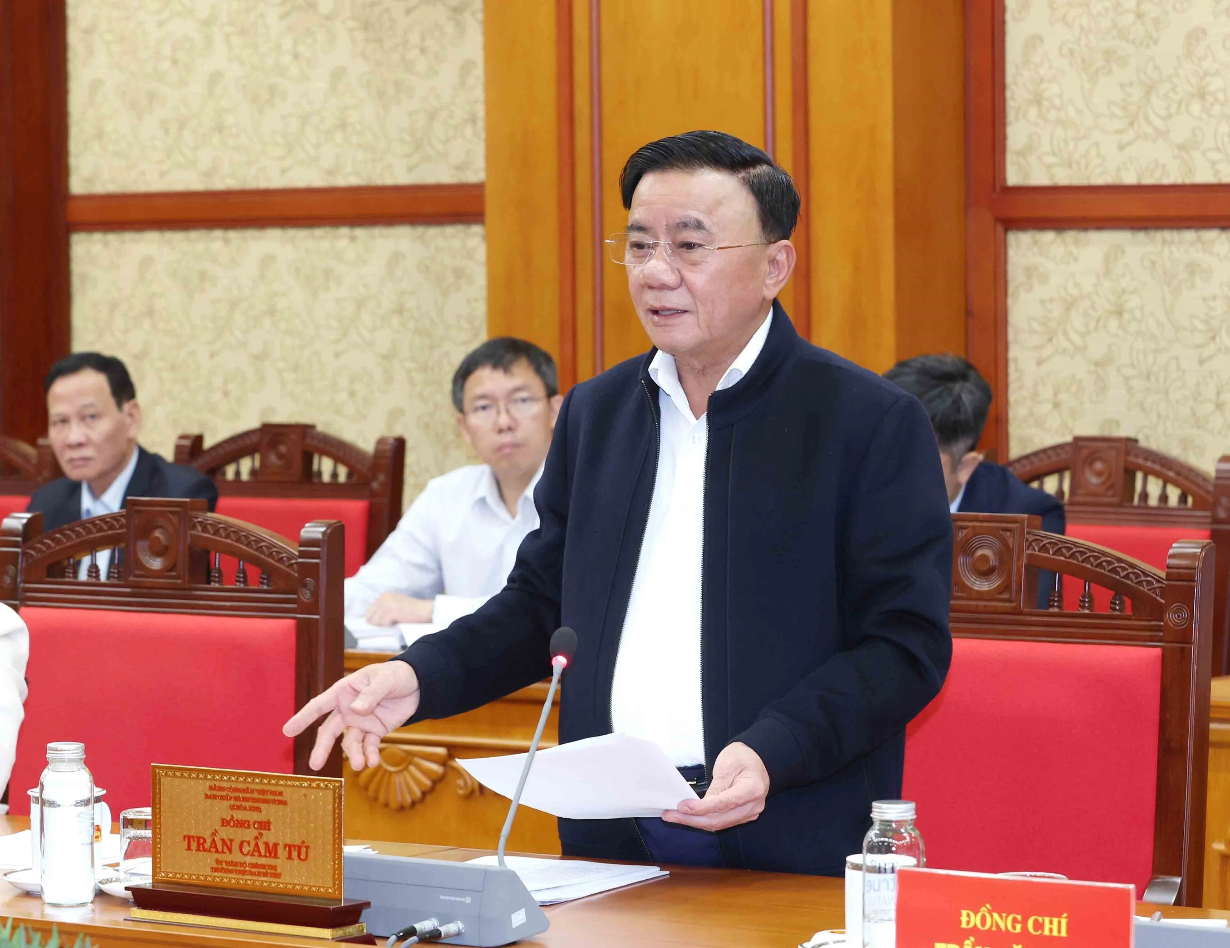 越共中央政治局委员、书记处常务书记陈锦秀。图自越通社
