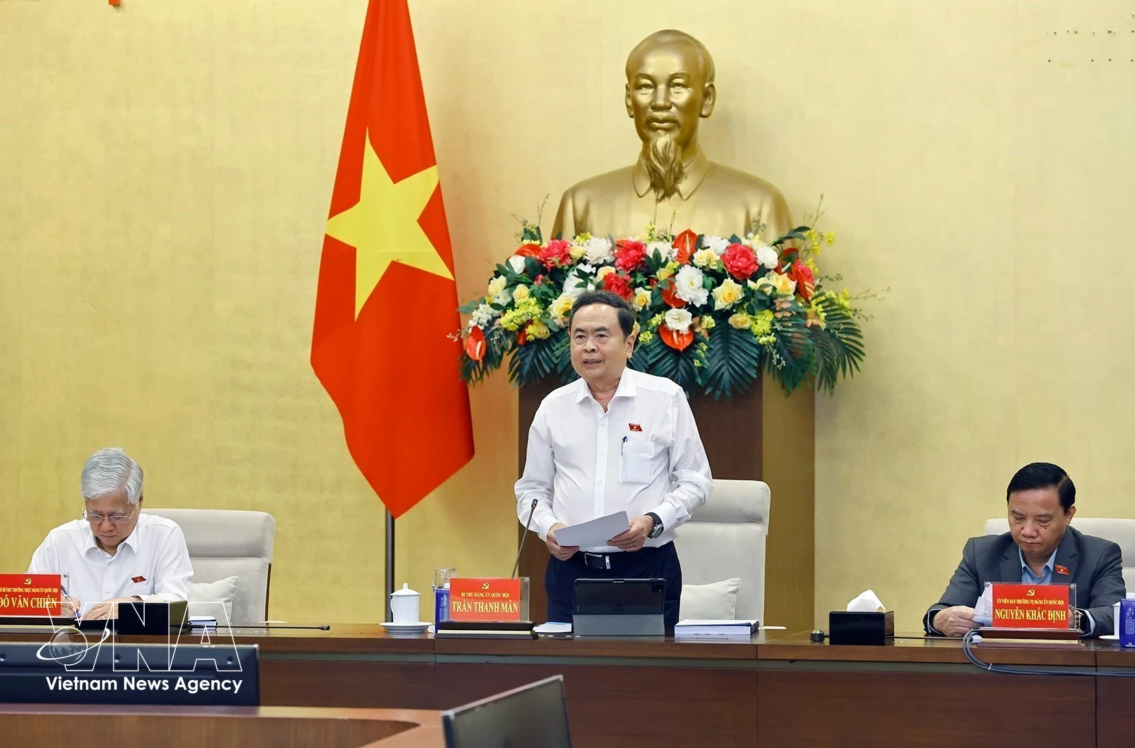 国会主席陈青敏。图自越通社