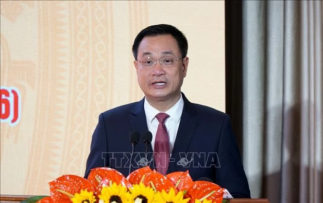 越共中央委员、岘港市委书记、市党委代表团团长黎玉光同志。图自越通社