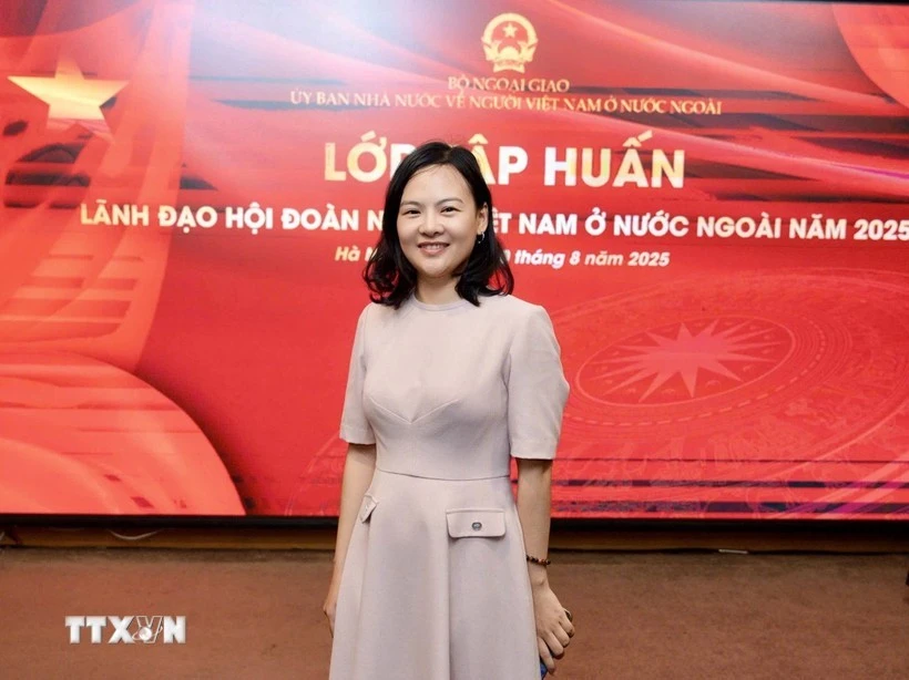 旅法越南创新网络（VINEU France）主任、在欧洲越南青年企业家协会（VYBE）主席陈河梅。图自越通社