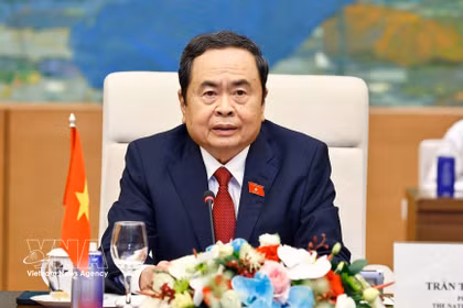 越南国会主席陈青敏。图自越通社