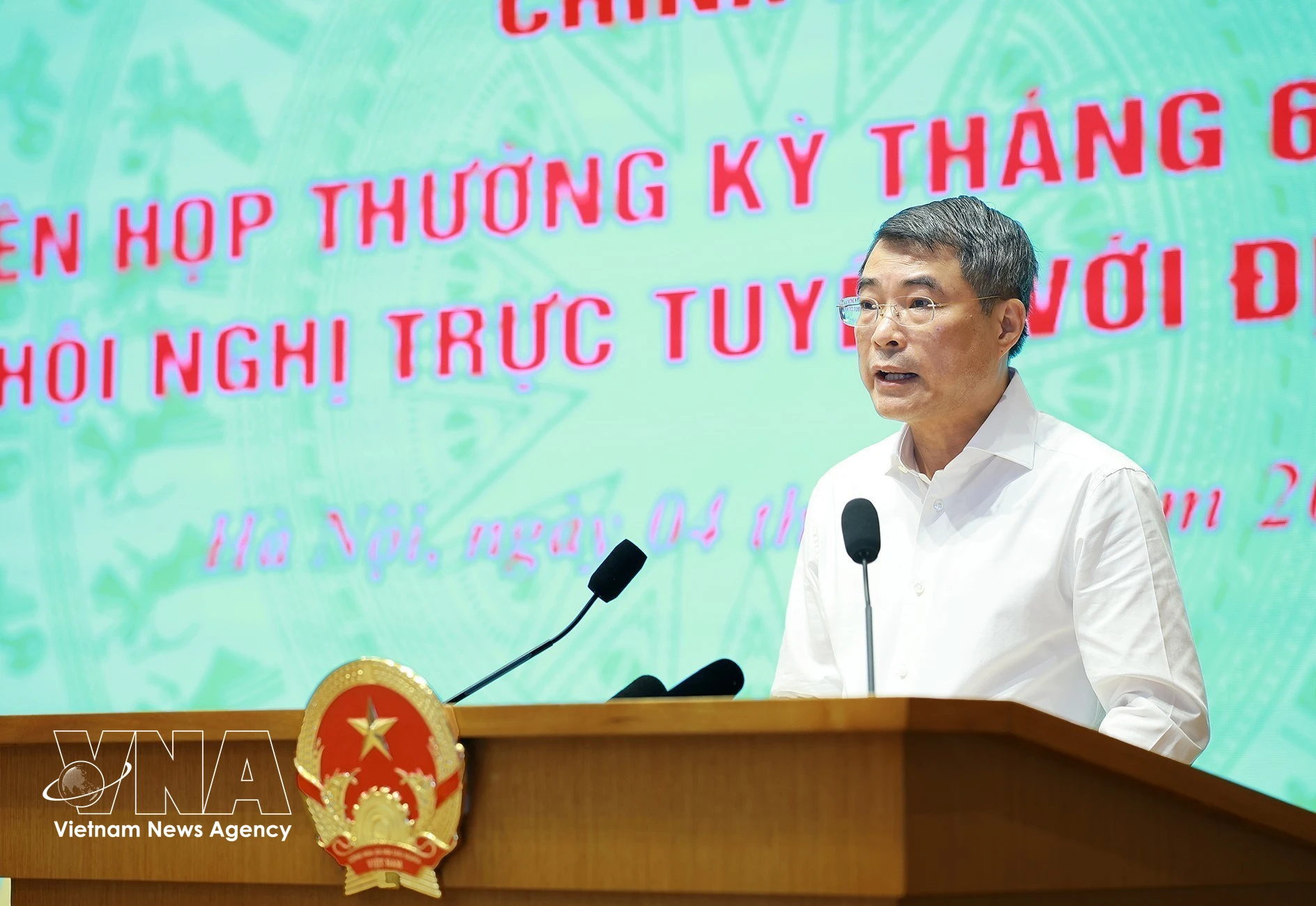 政府总理黎明兴在会上发言。图自越通社