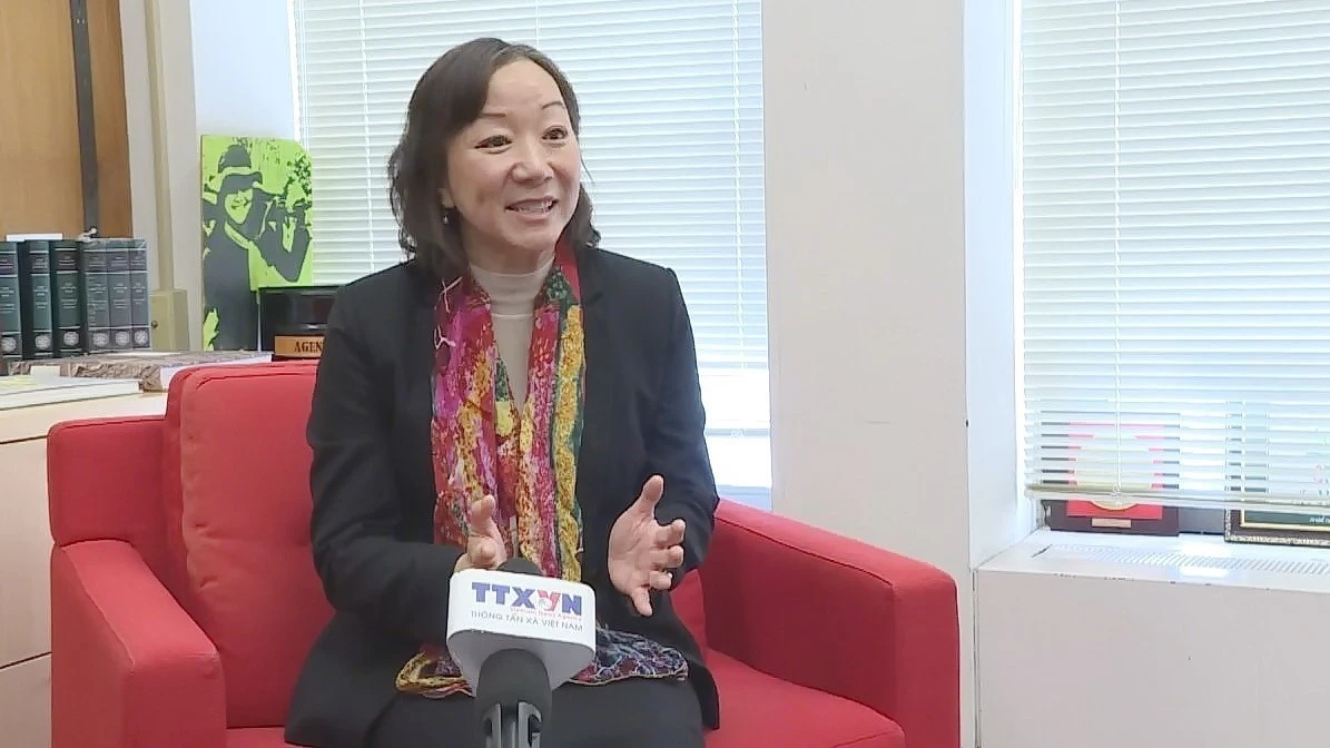 美国哥伦比亚大学魏德海东亚研究所所长阮氏莲姮。图自越通社