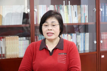 中国社会科学院马克思主义研究院教授、博士，越南问题专家潘金娥。图自越通社