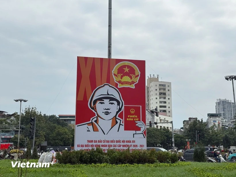 国会和各级人民议会选举海报 图自越通社