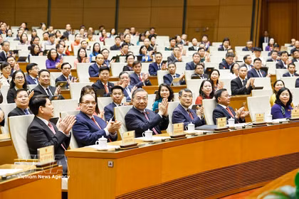 出席会议的各位代表。图自越通社