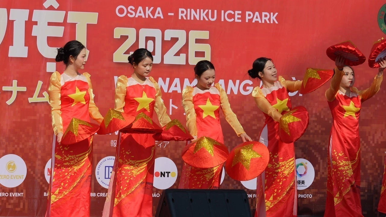 2026年日本大阪“越南春节”活动热闹举行 庆祝越共十四大圆满成功。图自越通社