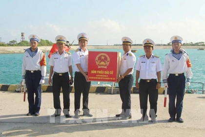 属于东海坊的第4投票区（位于第5水上特工旅）获准于3月5日提前举行选举。图自越通社