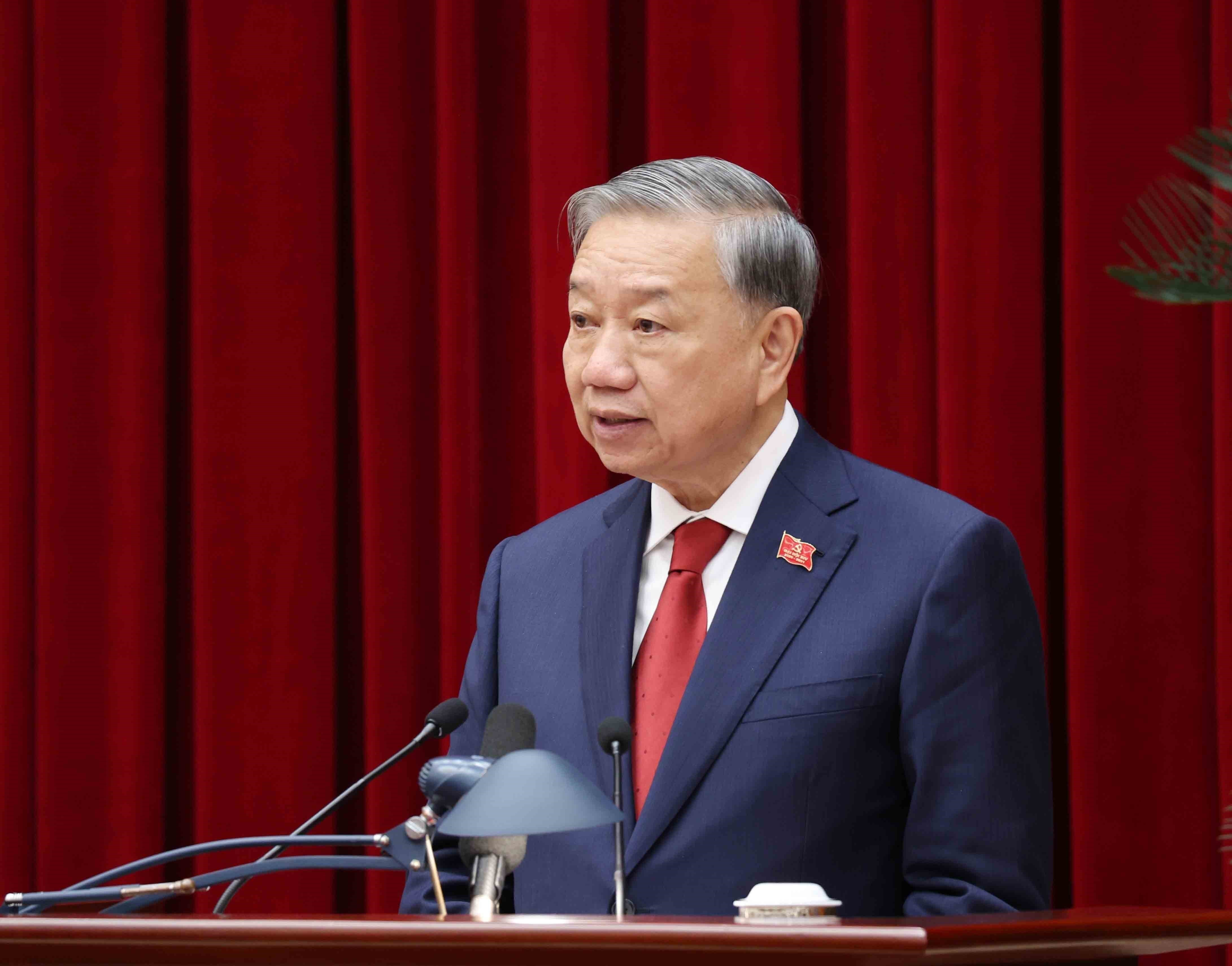 越共中央总书记苏林 图自越通社