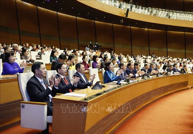 第十五届国会第十次会议现场。图自越通社