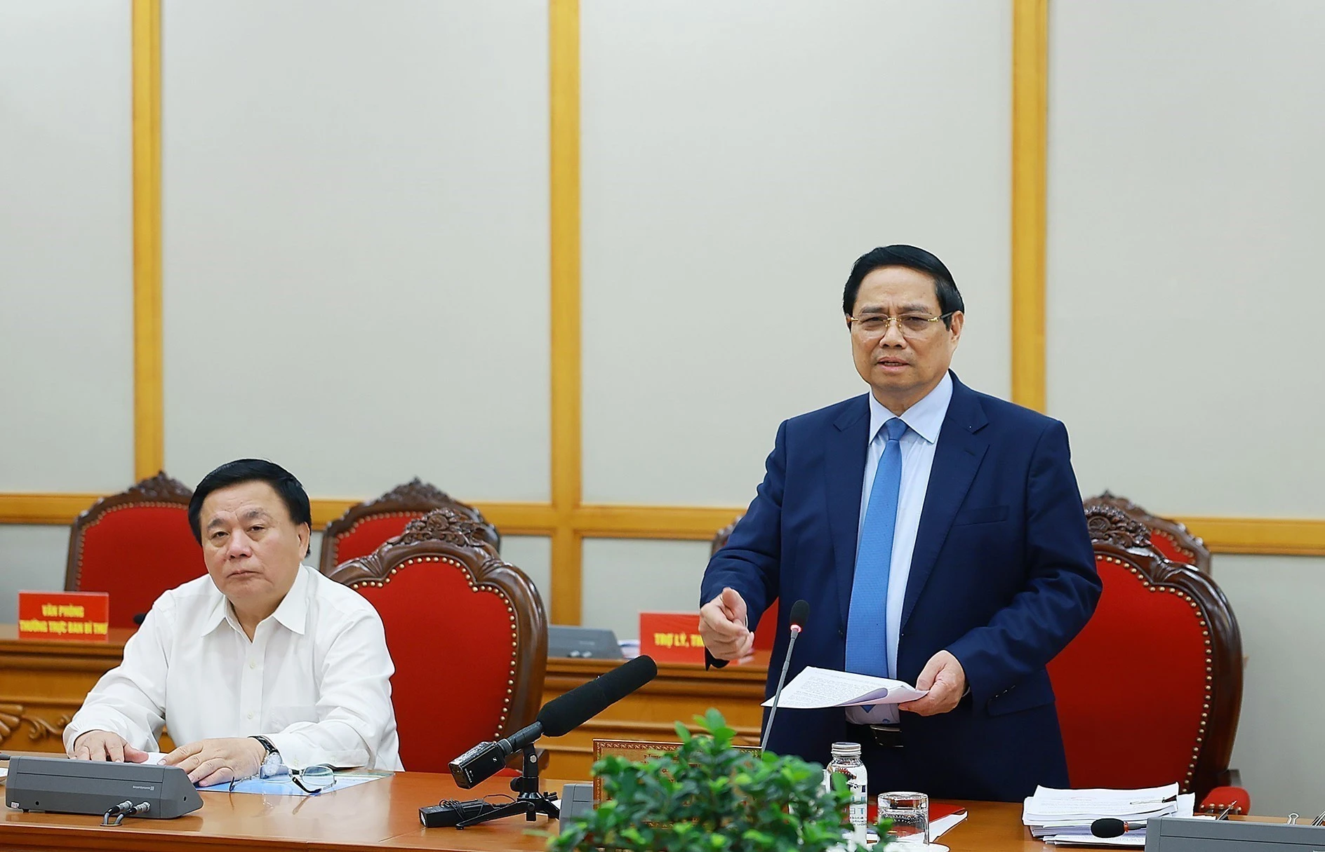 范明政总理发言。图自越通社
