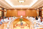 陈锦秀主持召开中央35号指导委员会2026年第三季度常务会议。图自越通社