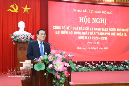 顺化市人民议会常务副主席、市选举委员会副主席阮光俊。图自越通社